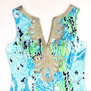 Lilly Pulitzer Janice Spa Blue Let’s Cha Cha Dress